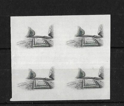 Rhodesia/Nyasaland 1959 QEII 3d Rhodes Grave Printers Proofs Vignette block unmounted