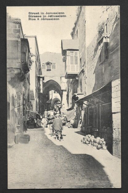 Egyptian Expeditionary Force postcard sent from Jerusalem with SG2 and Army Post Office 44 cancel - Image 2