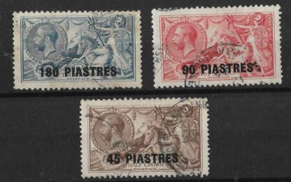 Levant 1921 GV Seahorses SG 48/50 used