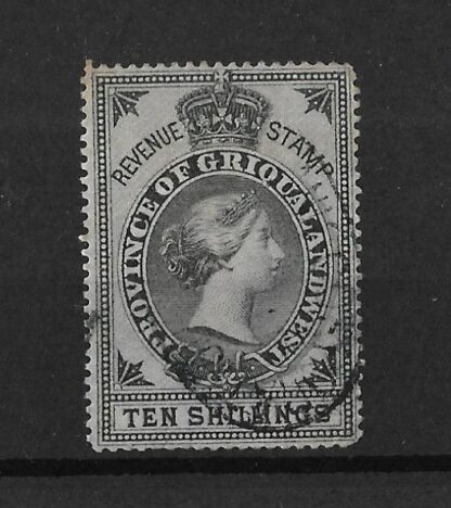 Griqualand Revenue Queen Victoria 1879 Ten Shillings fine used - H & C ...