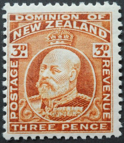 New Zealand 1915 EVII Three Pence 14x13½ SG 401 mint