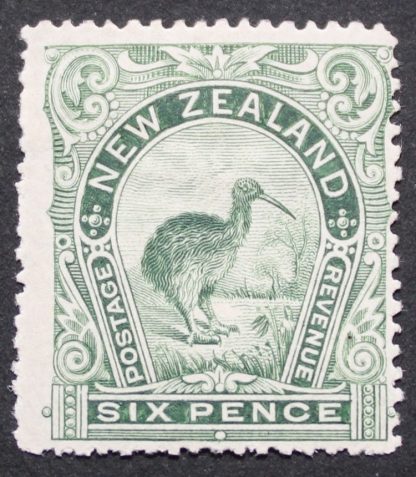 New Zealand 1898 Six Pence p14 SG 254 mint