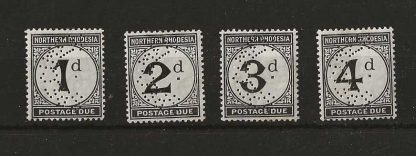 Northern Rhodesia 1929 GV Postage Due perf SPECIMEN set SG D1s/D4s mint