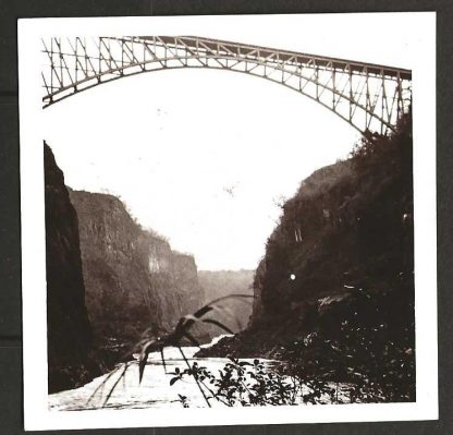 Rhodesia photograph with Archives cachet of Victoria Falls Bridge