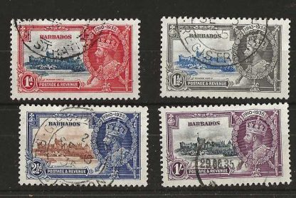 Barbados 1935 GV Silver Jubilee set SG 241/244 used